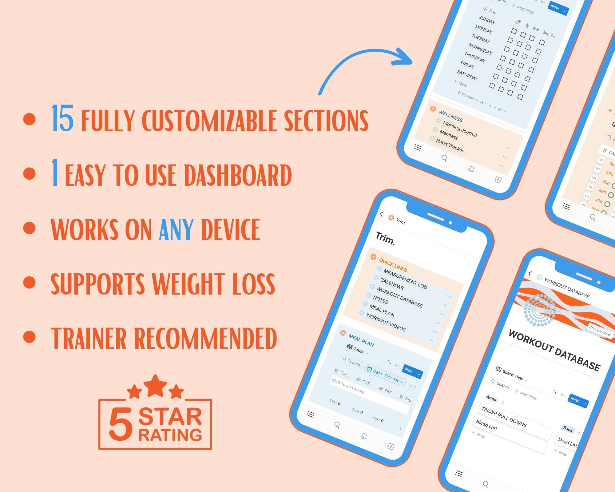 TRIM Weight Loss Planner