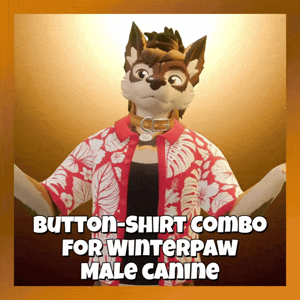 Tank Top / Button Shirt Combo for Male Winterpaw Canine