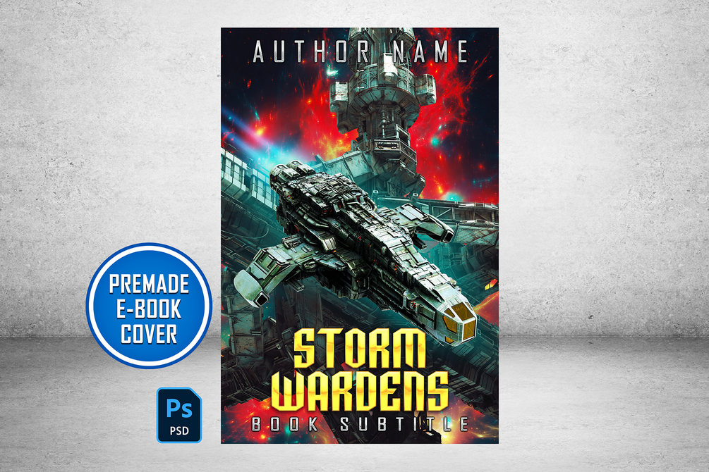 Premade Scifi Ebook Cover Template PSD Digital Download