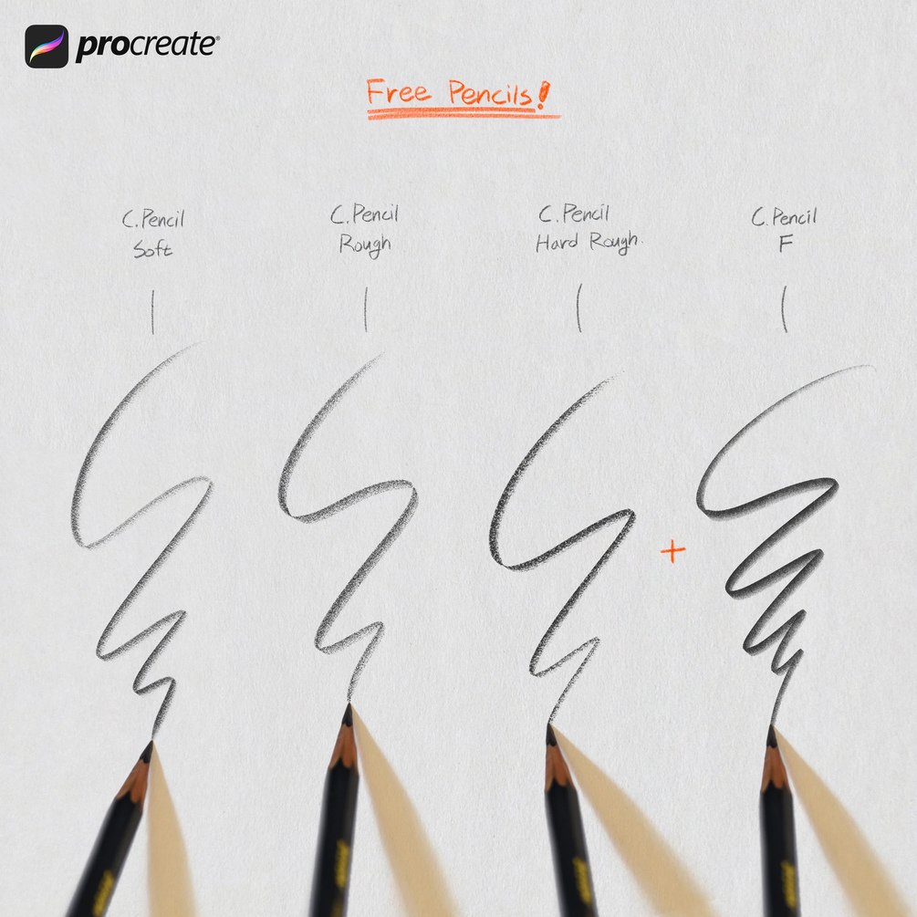 free pencils for procreate