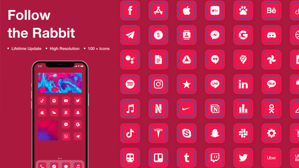 iOS app icon - Vibe : Follow the Rabbit