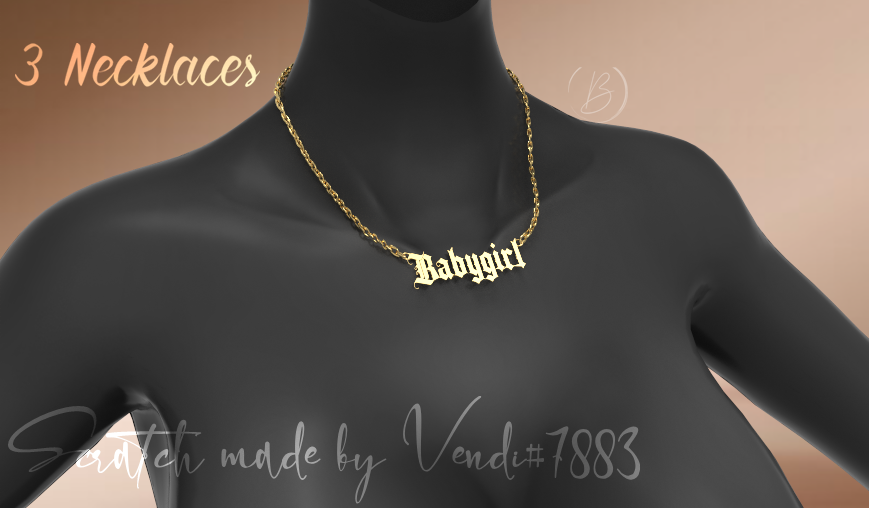 Baby hot sale word necklace