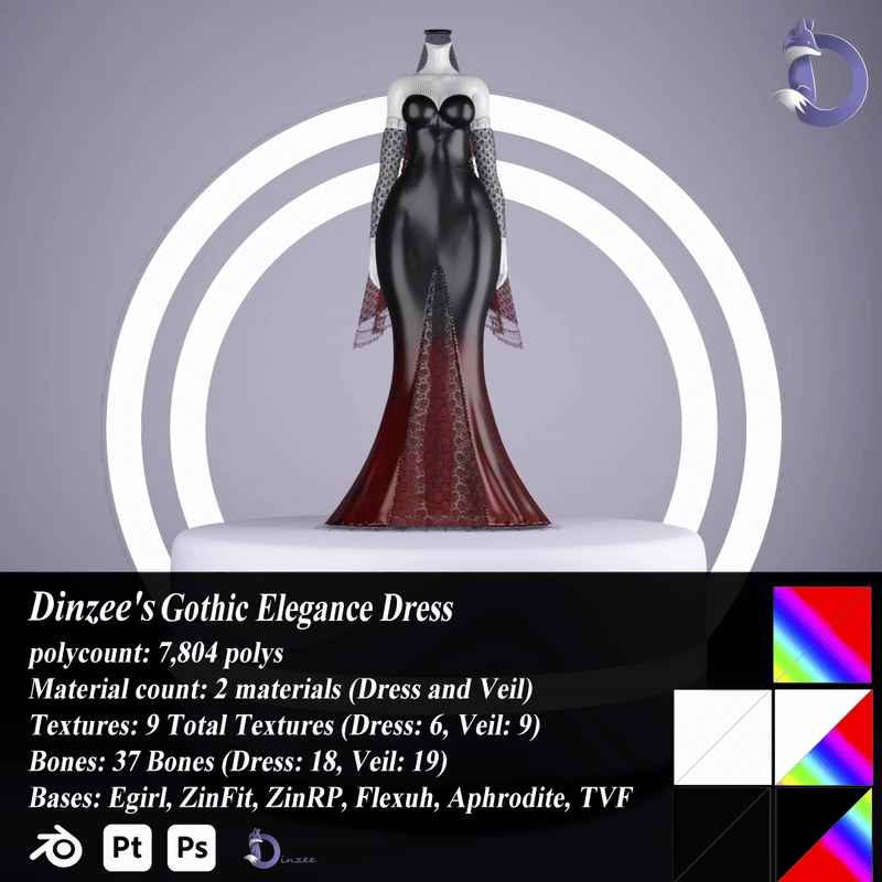 Dinzee's Gothic Elegance Dress
