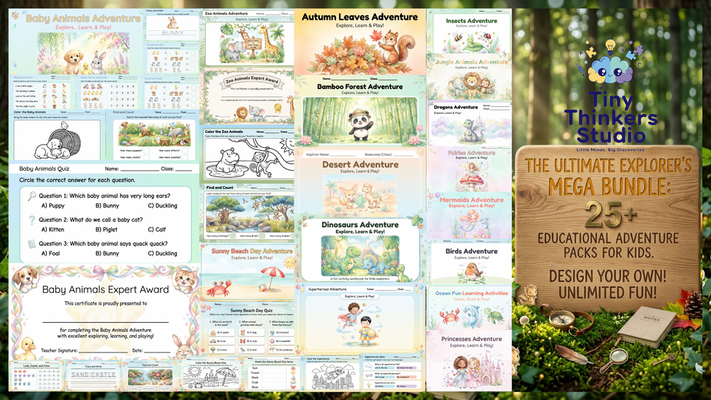 Ultimate Kids Learning Adventure Bundle – 25+ Printable Educational ...