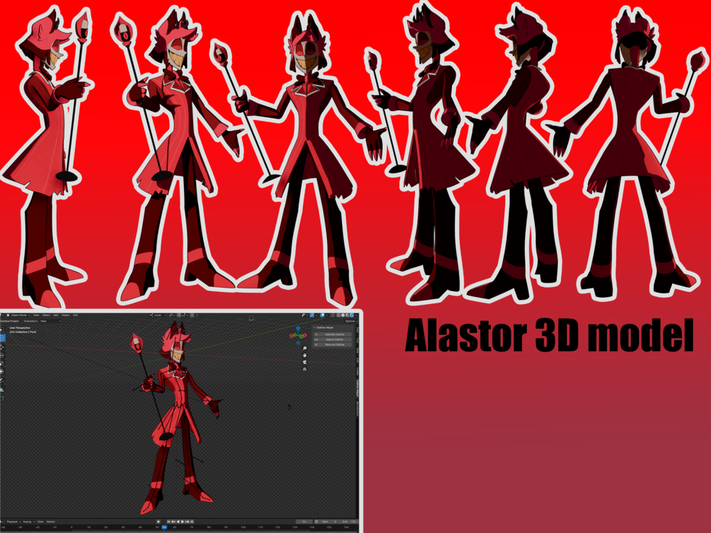 Alastor 3D model with rig