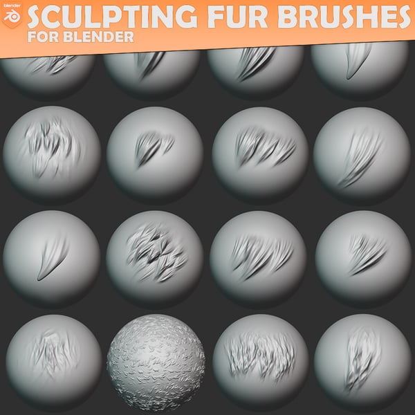 Sculpting Fur Brushes for Bledner by VK GameDev