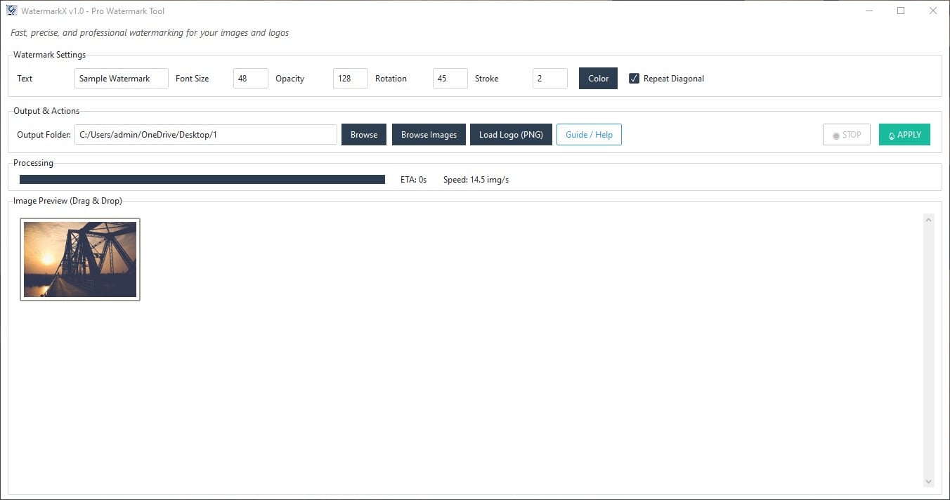 Single Image Watermarked