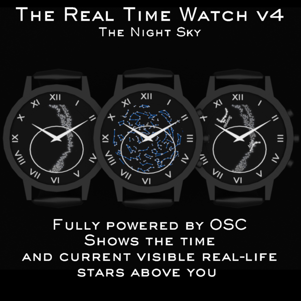 Realtime WatchV4 : The Night Sky Watch for VRChat 3.0. avatars