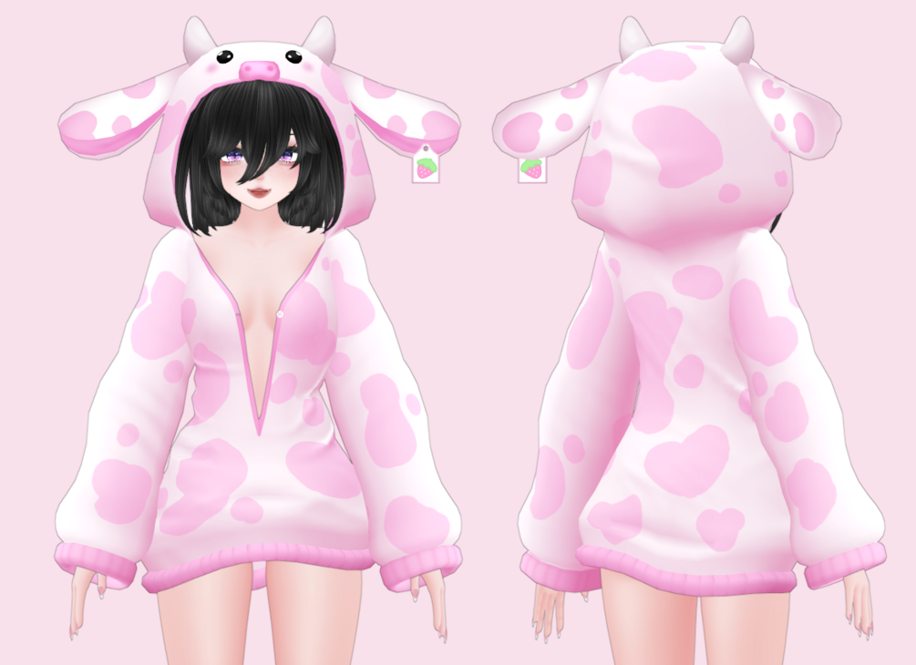 Cow hoodie with on sale ears