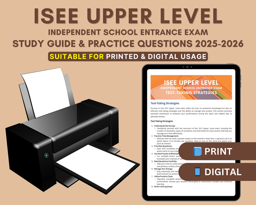 ISEE Upper Level Exam Prep 2025-2026: In-Depth Content Review, Practice ...