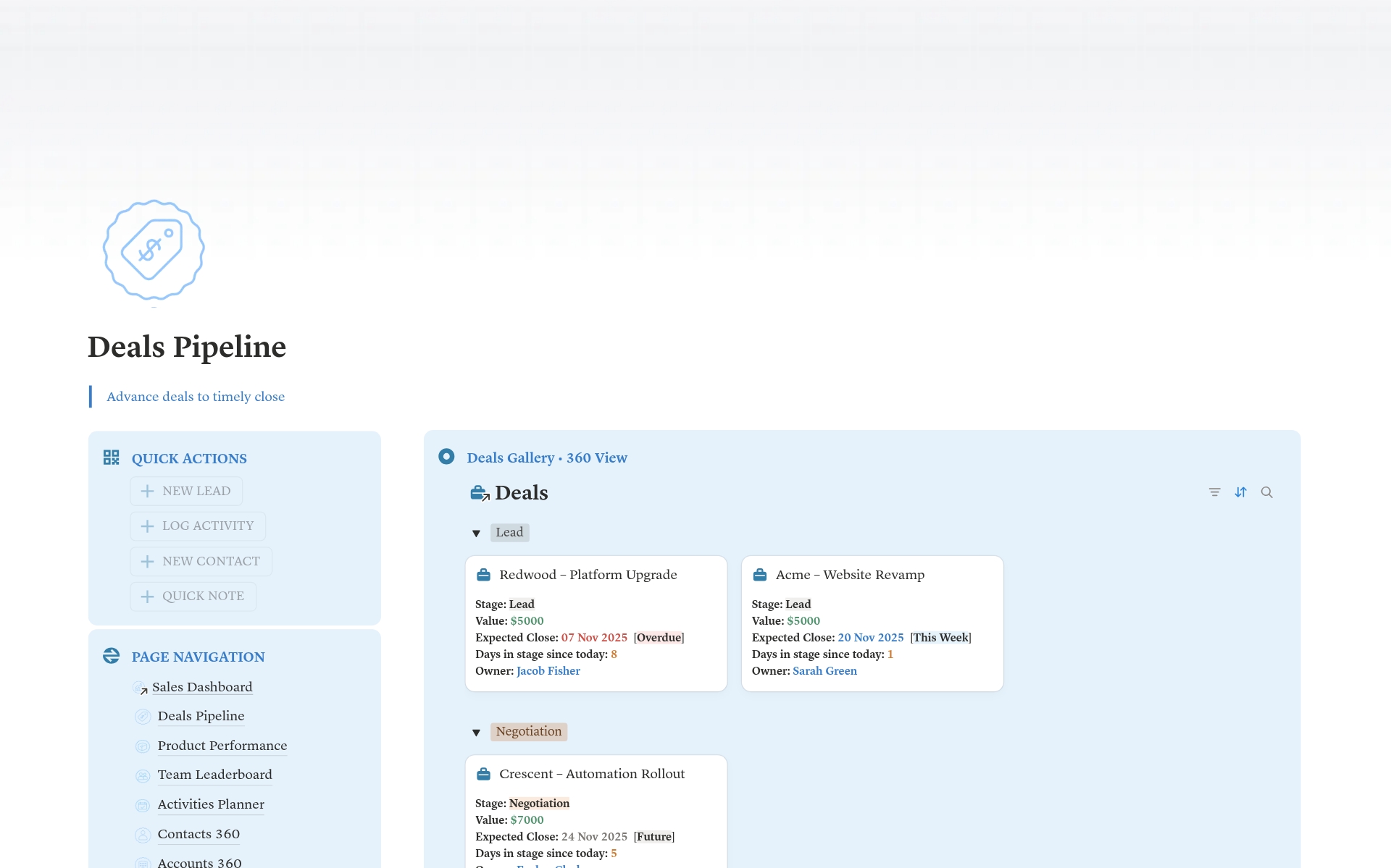 Sales OS - Pipeline, Forecast & Proposal Library - view 4