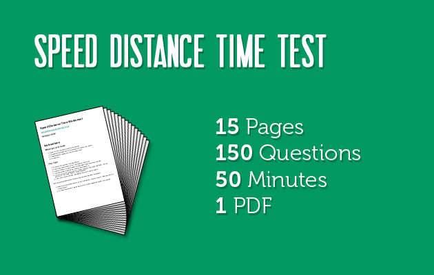 Speed Distance Time Worksheet - October 2012