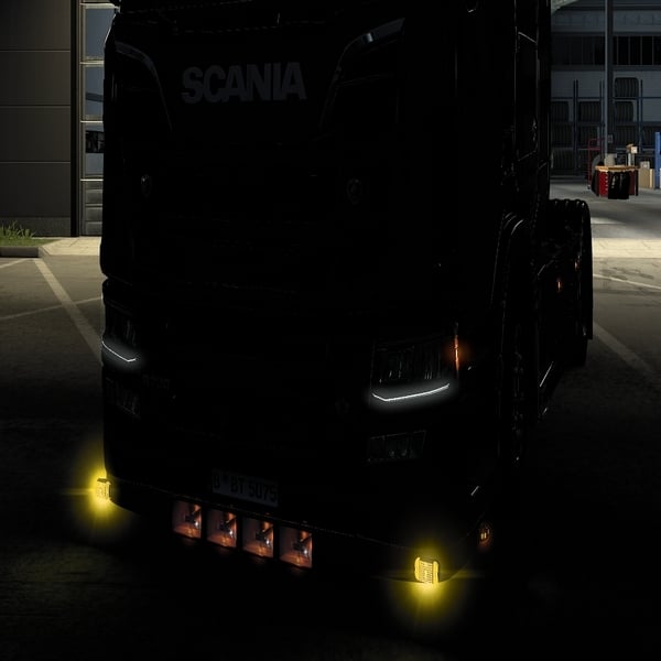 ´ [front mudflaps tuning part] Scania NG OLD Style front bumper extension (lipo) with DRL high beam by WC007 D3SIGN