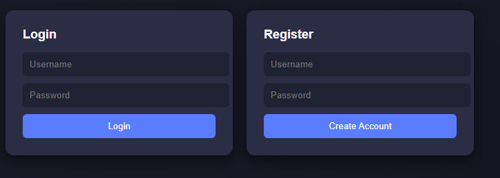 Login and Registration Page Template Preview