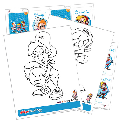 Rice Krispies Activity Pages