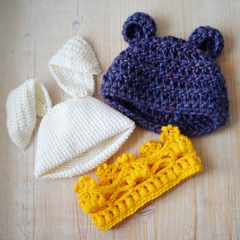 Сrown PDF crochet pattern, сrochet baby hat for newborn, hat newborn
