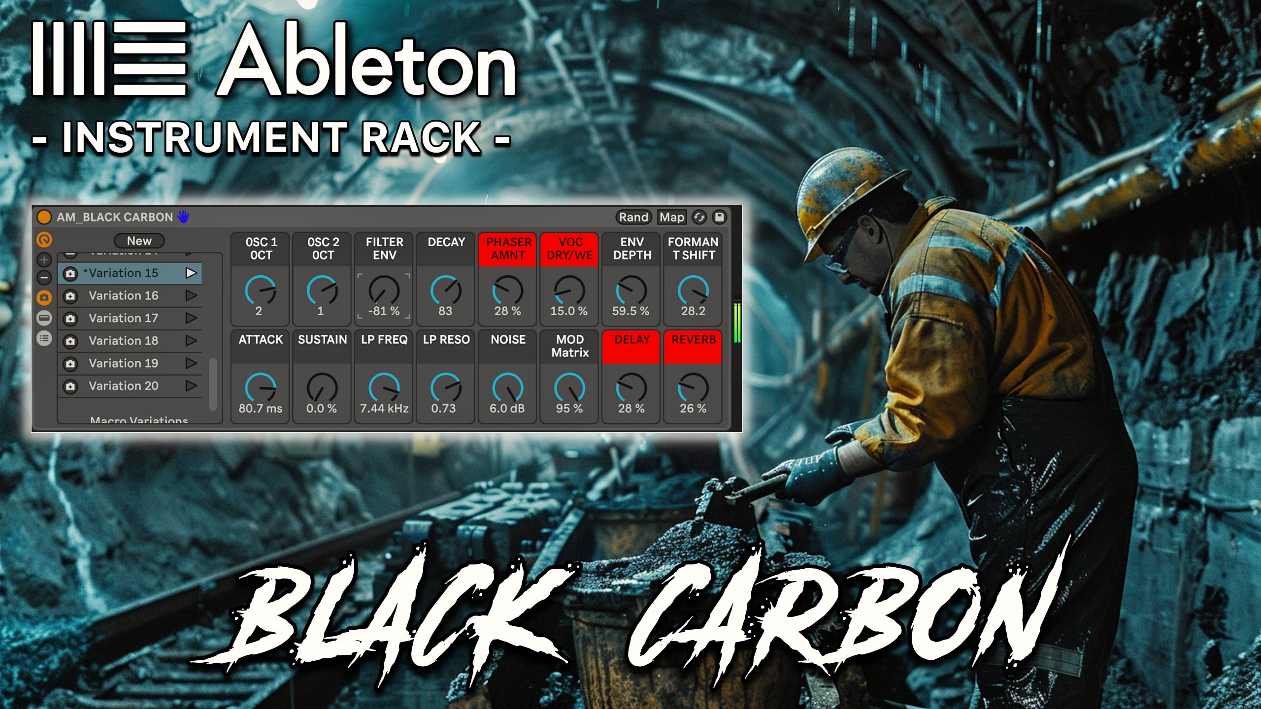 🎹 BLACK CARBON 🎶 Ableton Live 11 Suite Instrument Rack 🎛️ ANOTHER