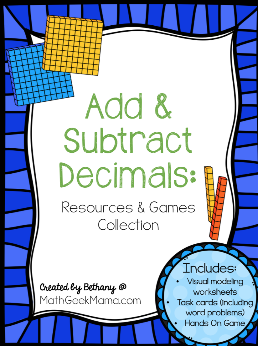 Add & Subtract Decimals Resource Collection