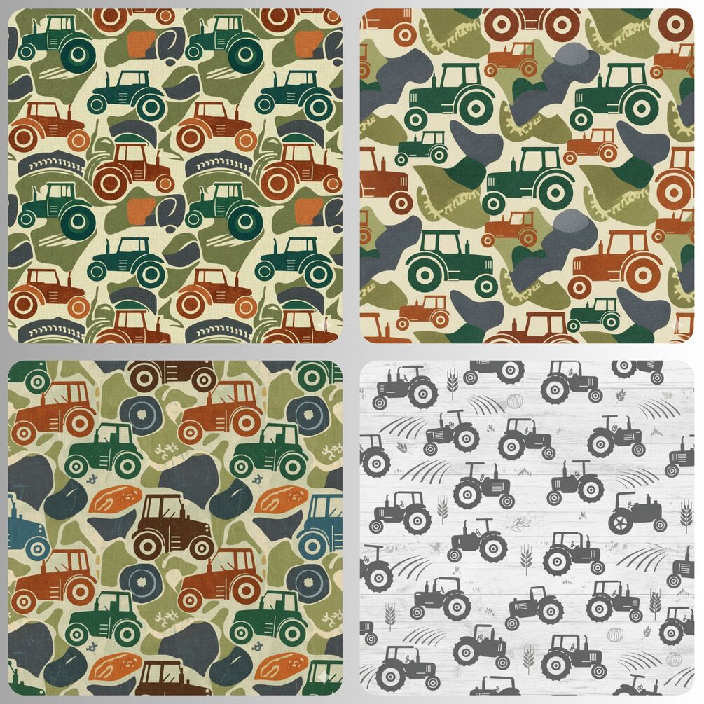 Tractor silhouettes Digital Seamless Pattern Texture,Digital Download ...