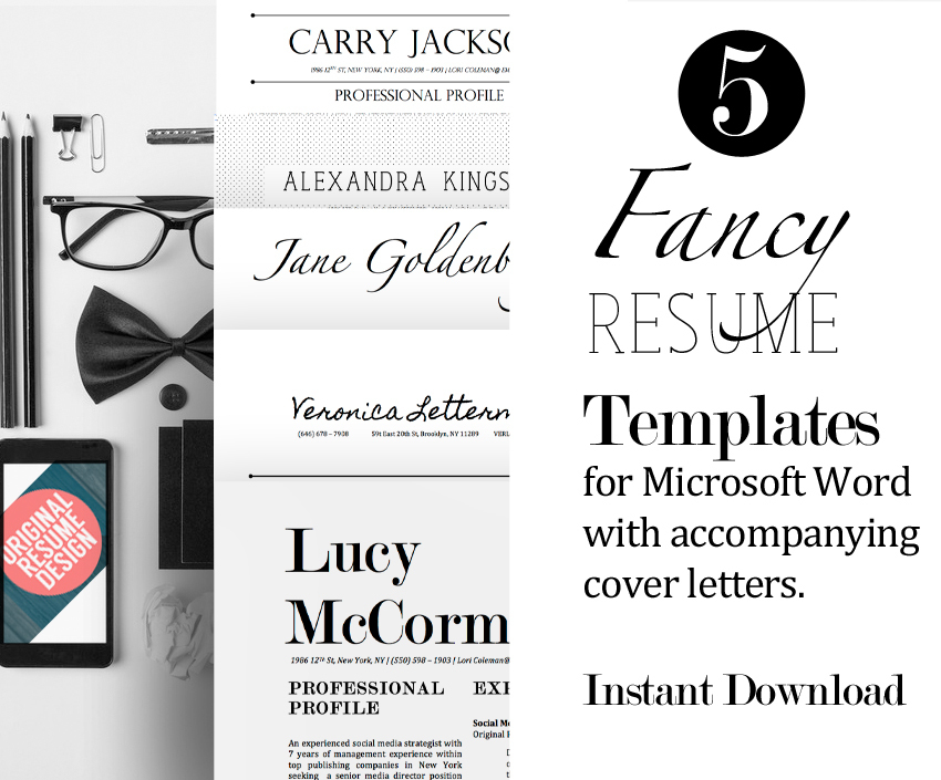 5 FANCY Resume Templates For Microsoft - I0qchewnsqwov0csbfo4h5jbwyx8