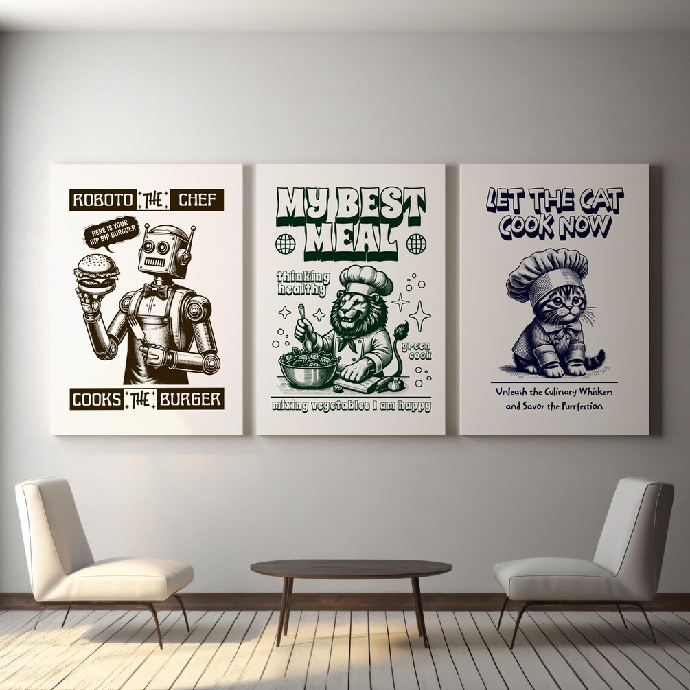 Aestethic Kitchen Wall Decor Monochrome Kitchen Wall Art Home Cook