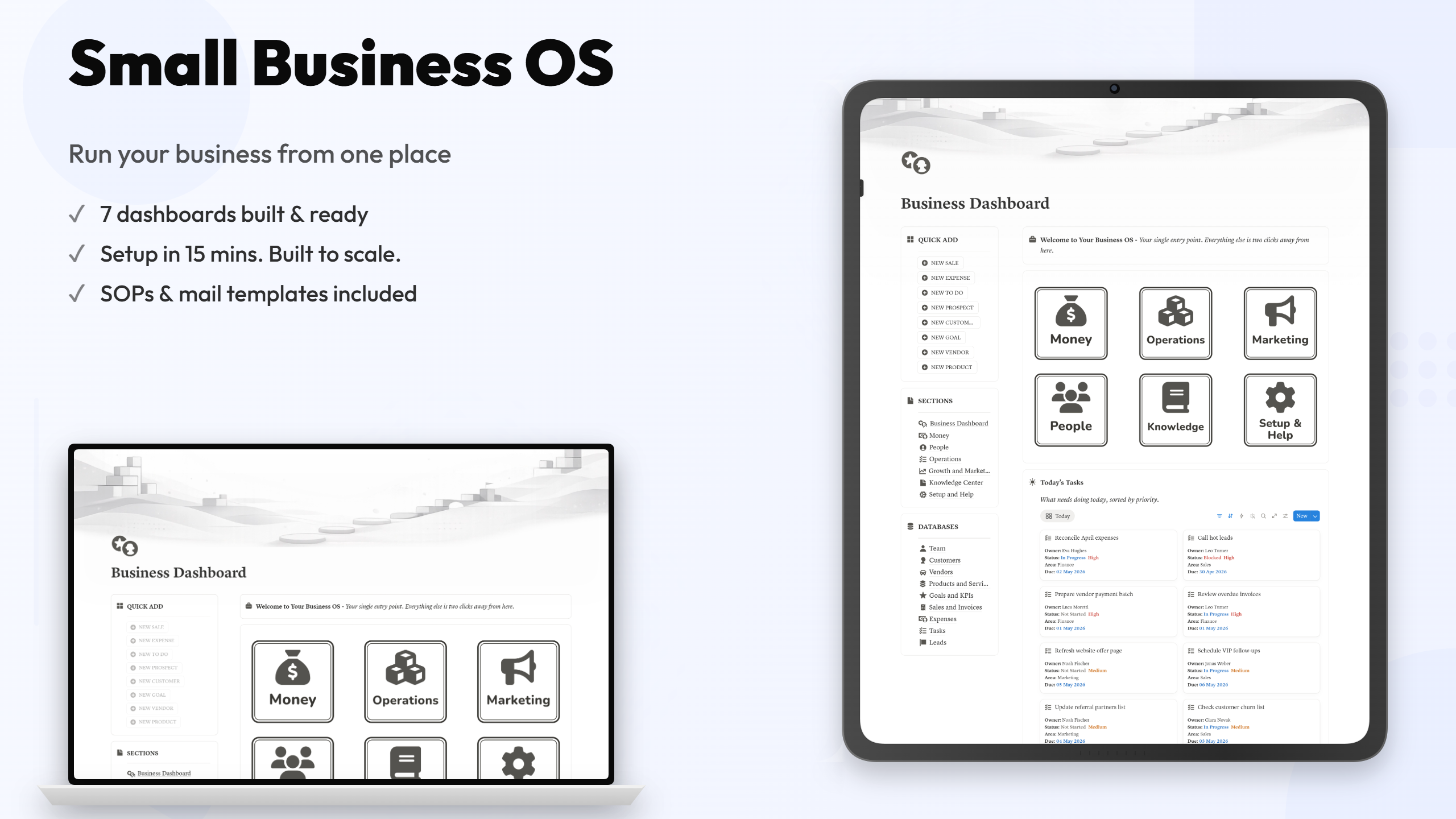 Small Business Notion Template | All-in-One CRM, Sales, Expense & Dashboard System