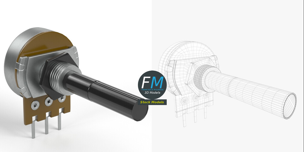 3D MODEL - Single turn potentiometer