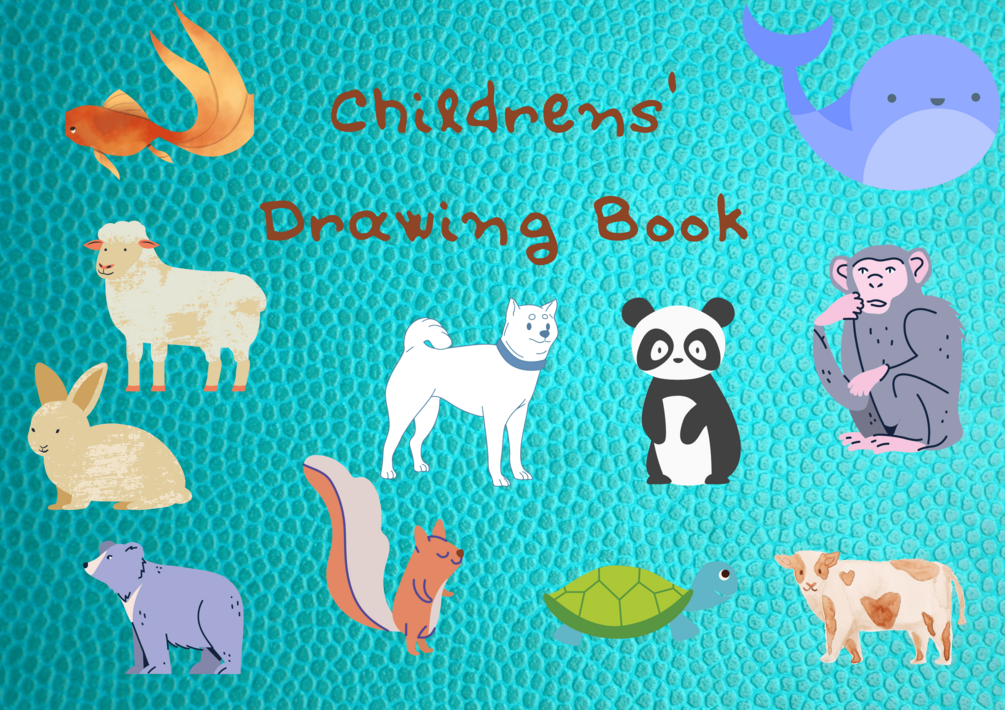 Children's drawing book, digital drawing book, downloadable drawing book