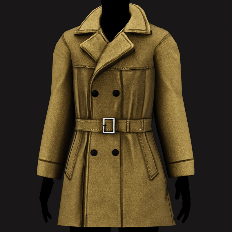Noir Trench Coat Mafia Style - 5 Styles | WOLVES STUDIO