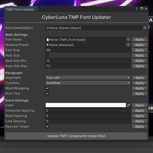 Text Mesh Font Updater