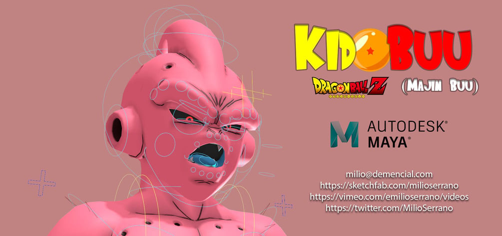 3D Print of Dragon Ball - Kid Majin Boo by rubenminderico