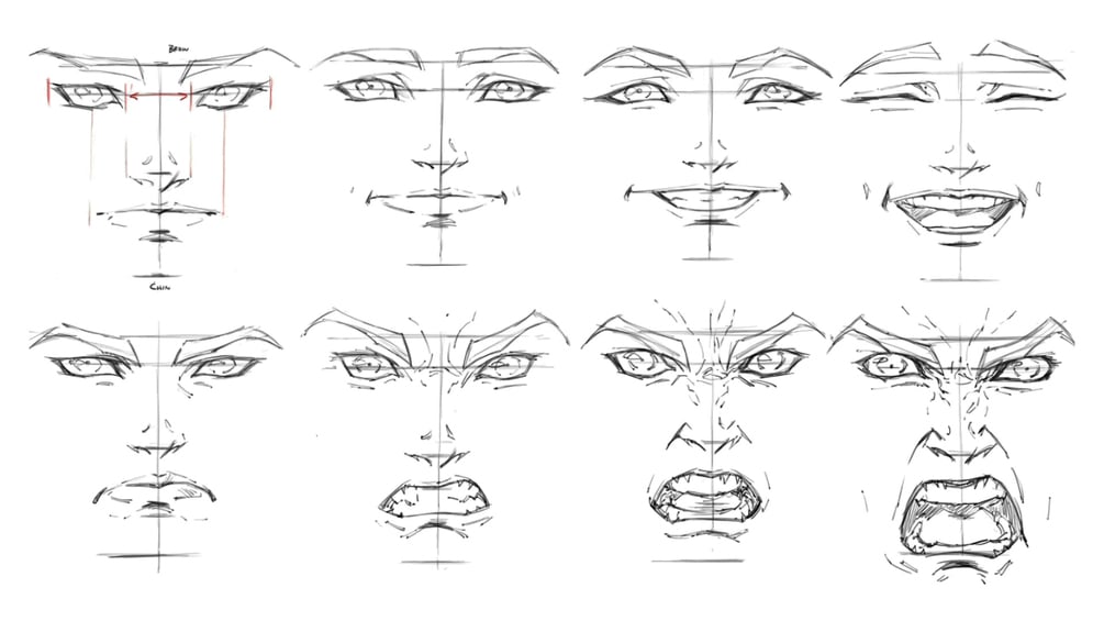 facial expressions and emotions drawing