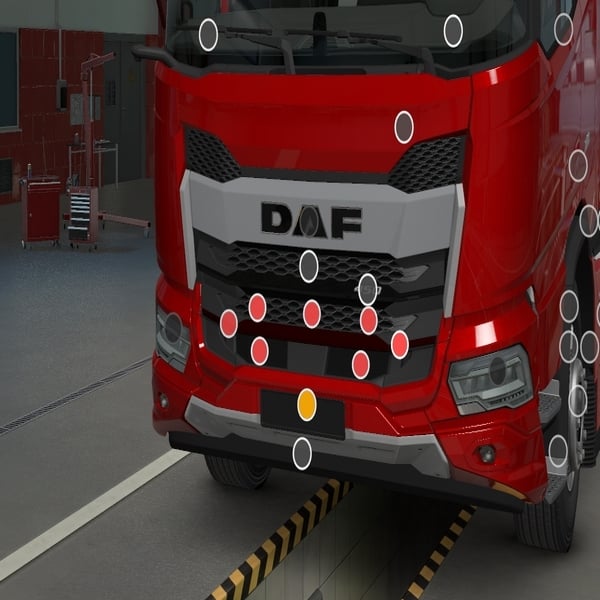 [front mask tuning part] DAF XD chassis painted grill by WC007 D3SIGN