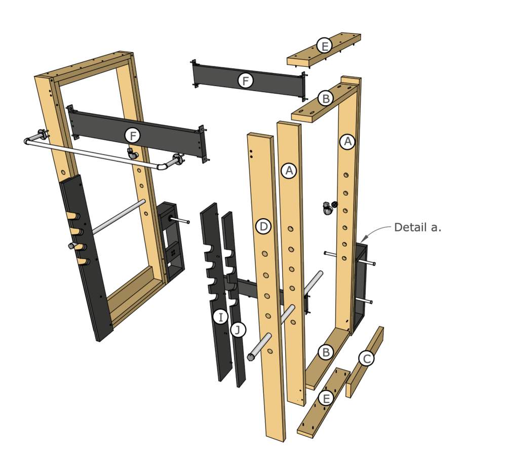 Home made best sale power rack