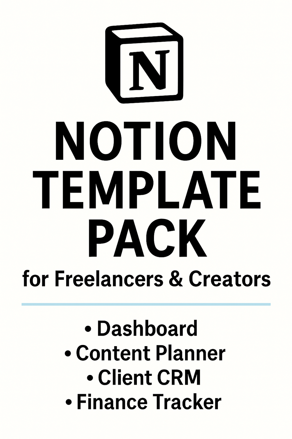 Notion template pack for freelancers creators