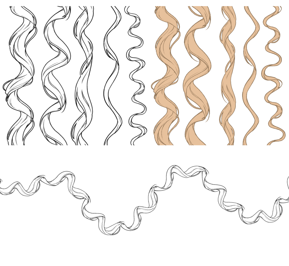 Clip studio hair brush