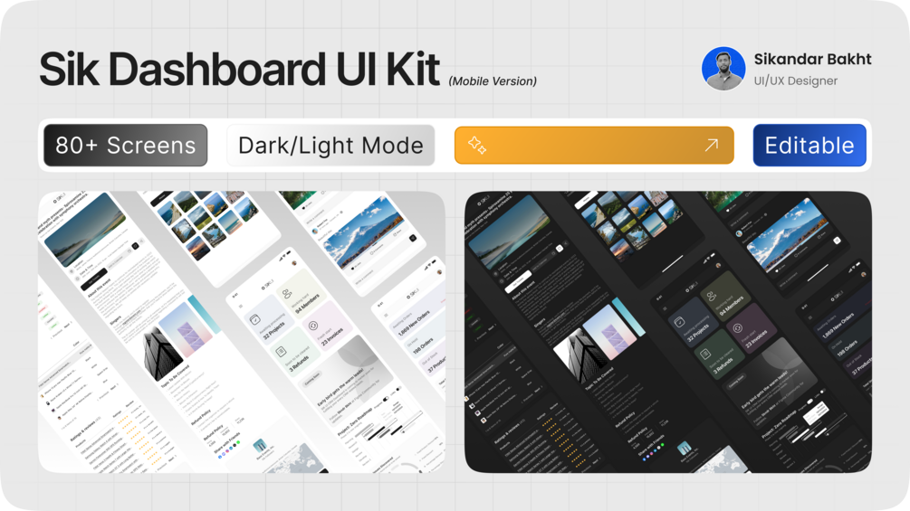Sik Dashboard UI Kit