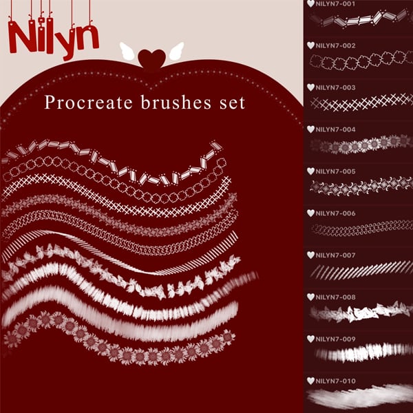 Nilyn Procreate | 10 brushes set by Nilyn