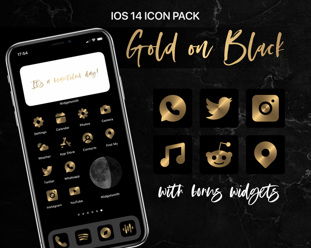 Golden Apple Icon, Golden Objects Iconpack