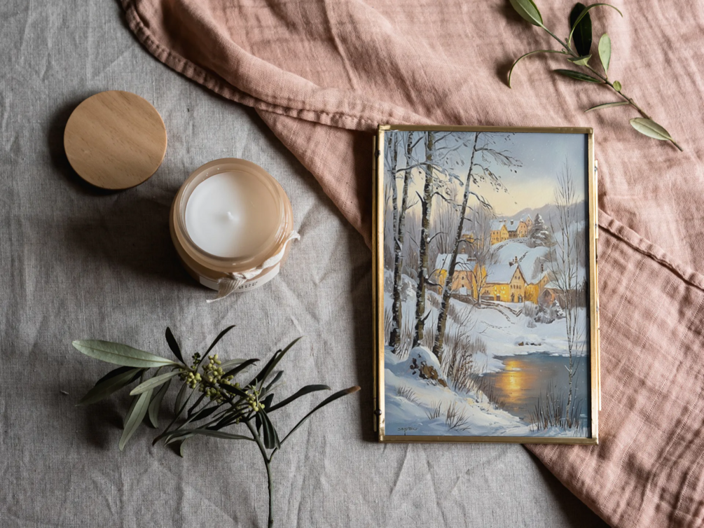 winter-village-snowy-evening