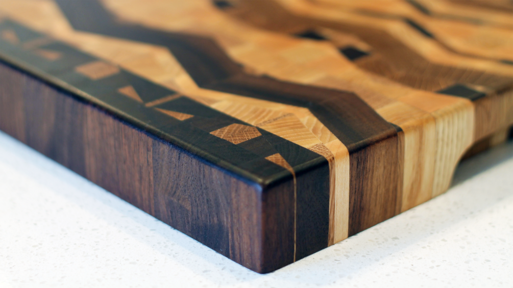 MKC CUTTING BOARD - DARK WOOD FINISH