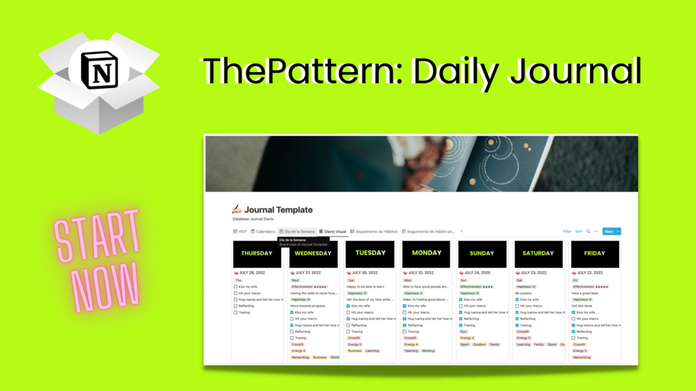 ThePattern Daily Jornal (Your beginning to Productivity)