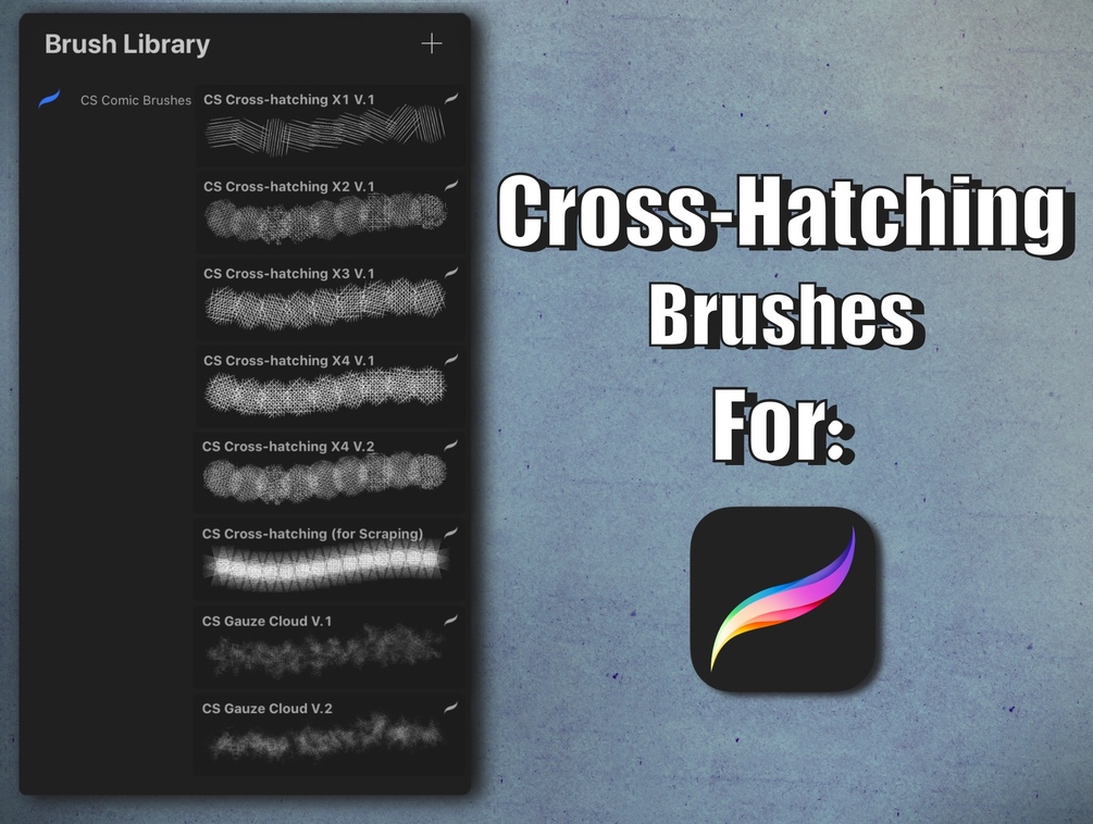 cross hatching procreate brushes free