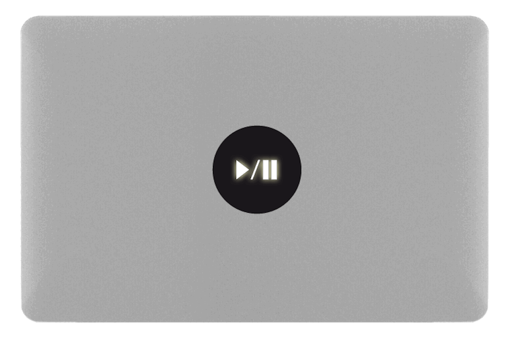 MacBook Sticker PLAY/PAUSE