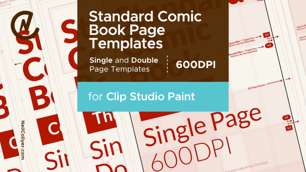 Standard Comic Book Page Templates for Clip Studio Paint