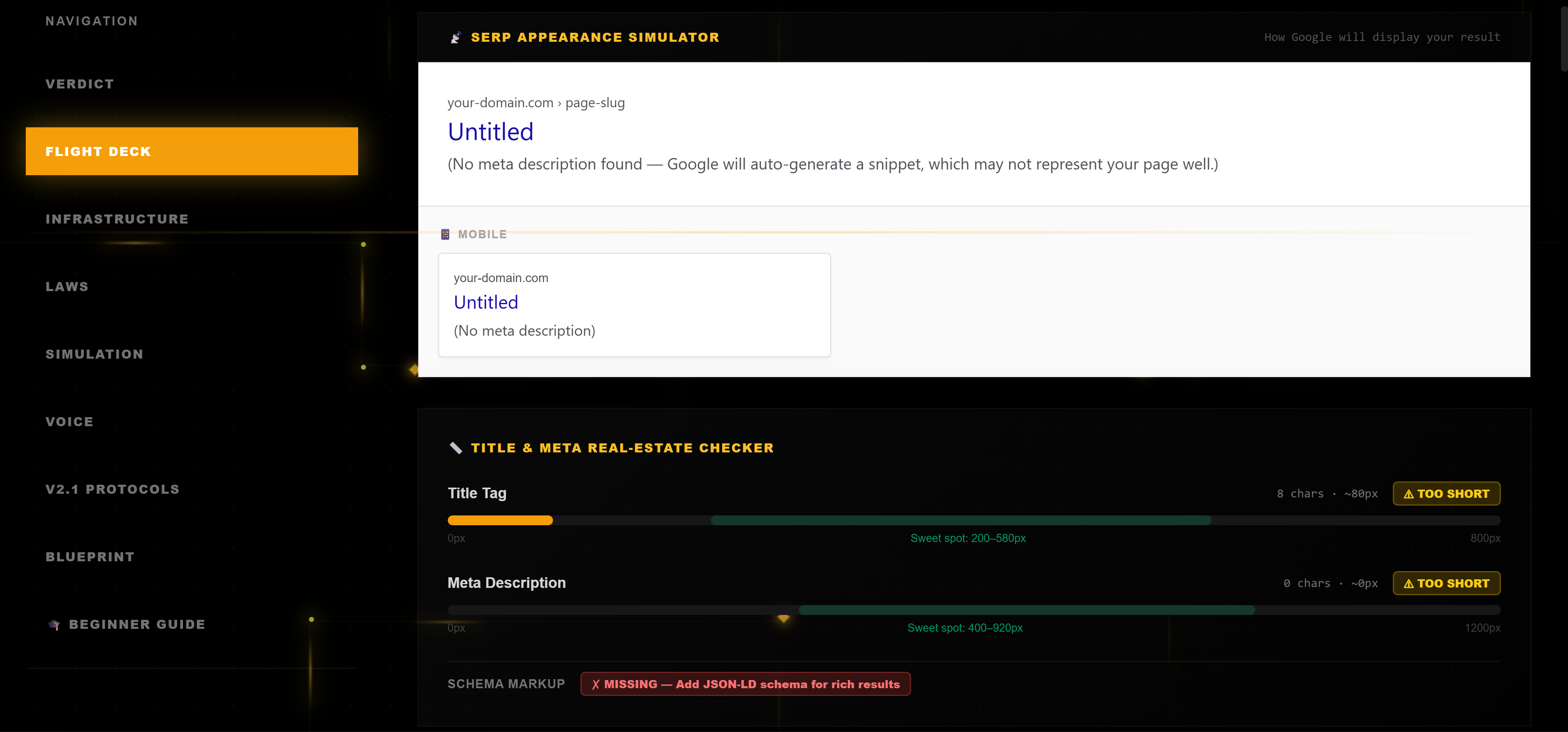 Pre-Flight Executive View