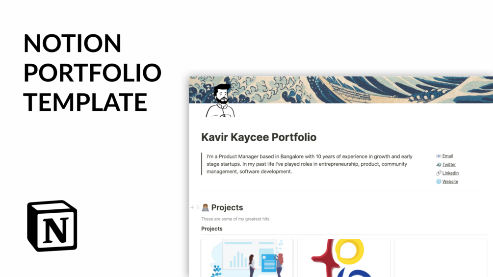 Online Portfolio Template on Notion