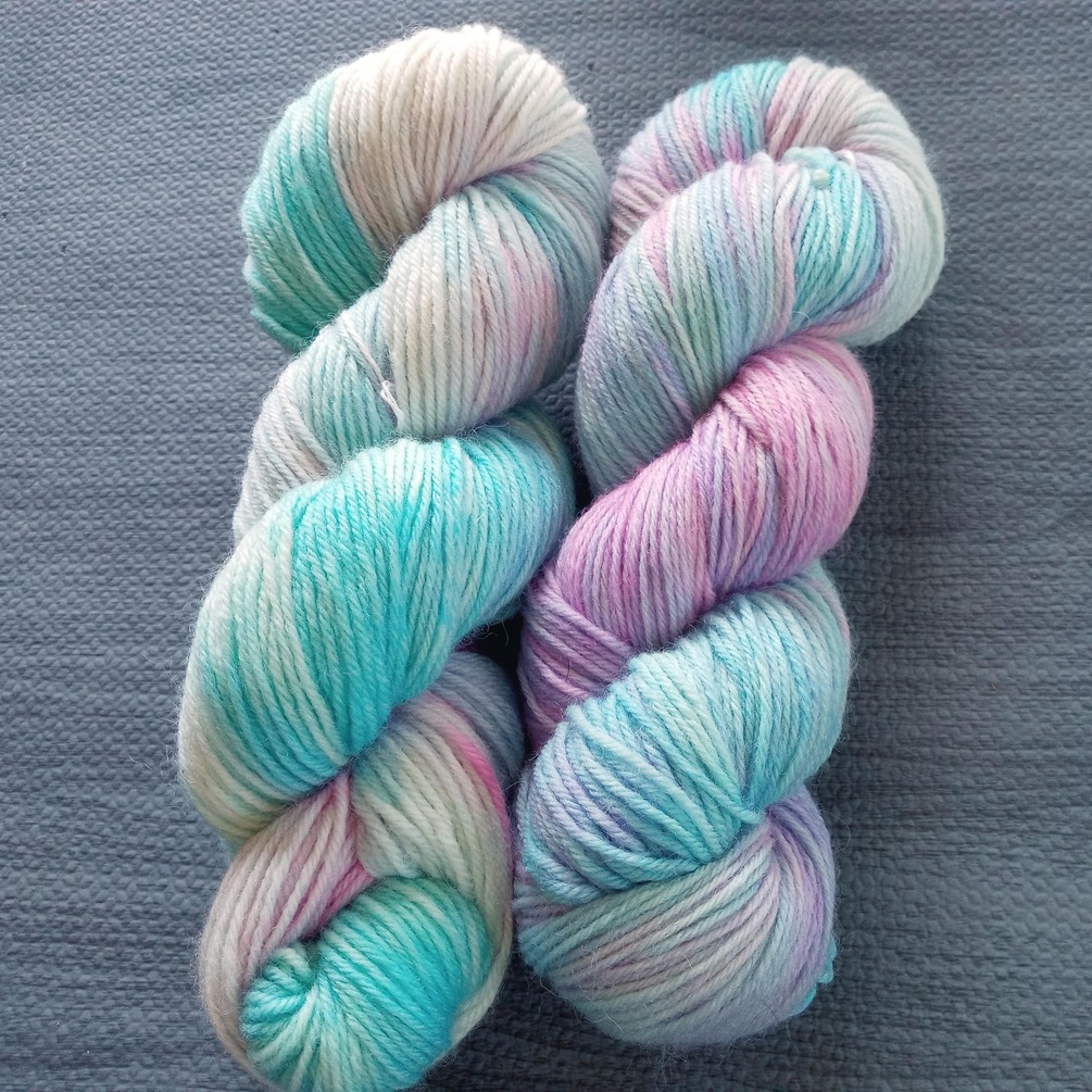 Variegated Sport Weight Yarn (100 NonSuperwash Peruvian Highland Wool) Hand dyed in Pastel
