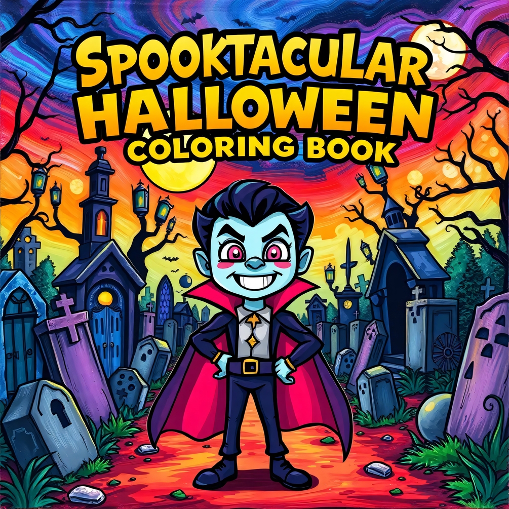 Spooktacular Halloween Coloring Book: A Fun & Creative Adventure for