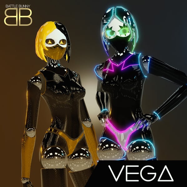 [Original 3D Model] VEGA Robot Girl VRChat Avatar Base 2 in 1